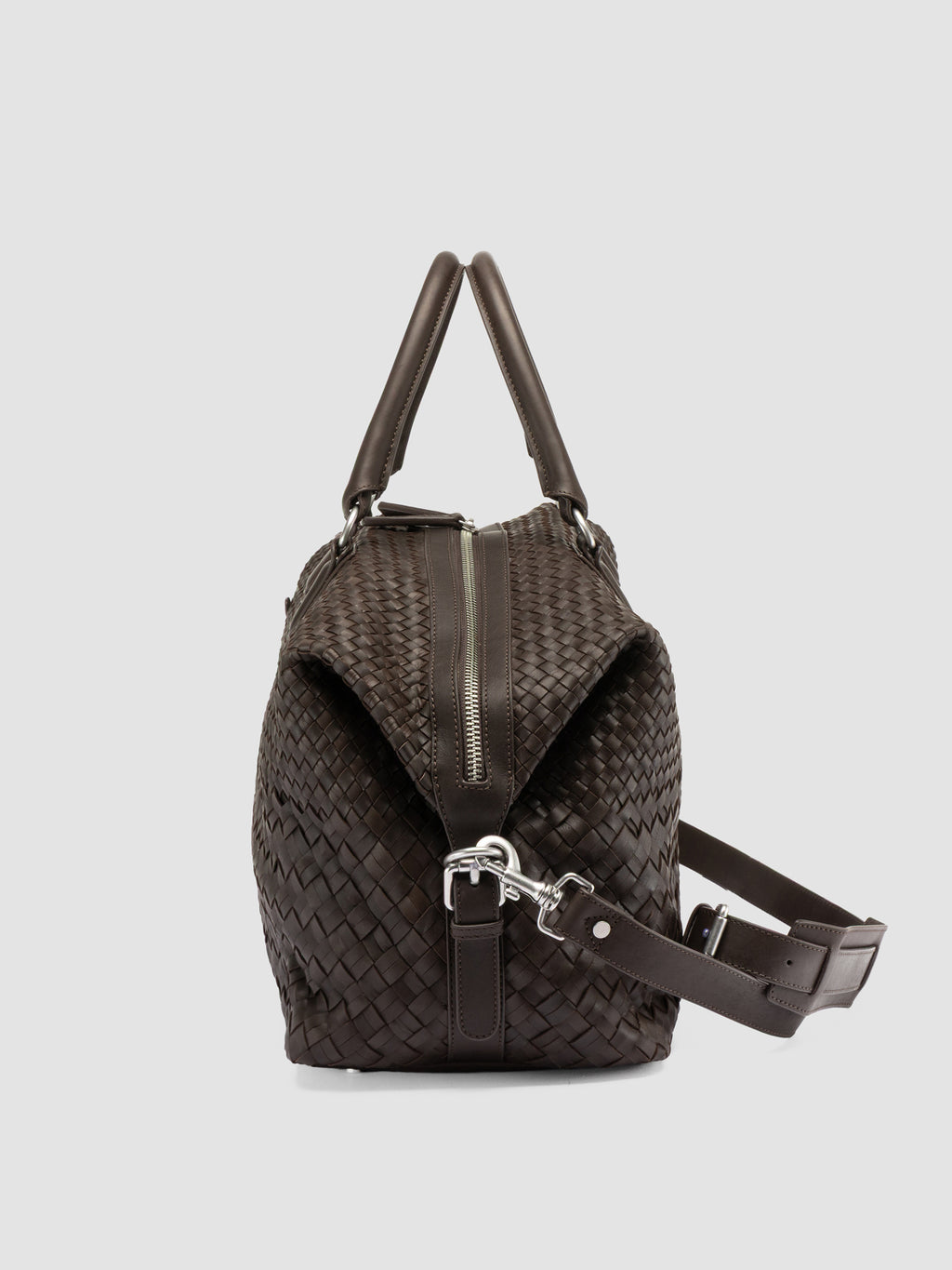 ARMOR 019 - Brown Leather Travel Bag - image 6,side view