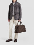 ARMOR 019 - Brown Leather Travel Bag - thumb image 2,side view