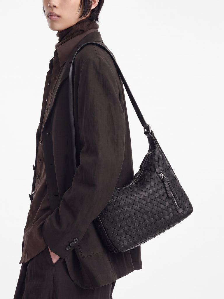 ARMOR 024 - Black Leather Shoulder Bags