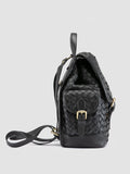 AURA 004 - Schwarzer Lederrucksack - thumb image 3,side view