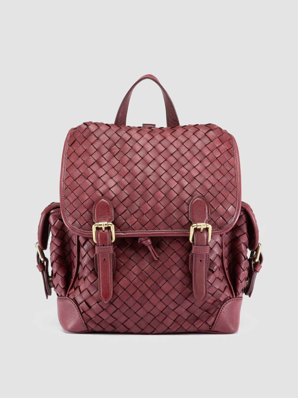 AURA 004 - Burgundy Leather Backpack - image 1,side view