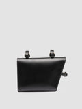 OC BIKE 001 - Schwarze Fahrradtasche aus Leder - thumb image 4,side view