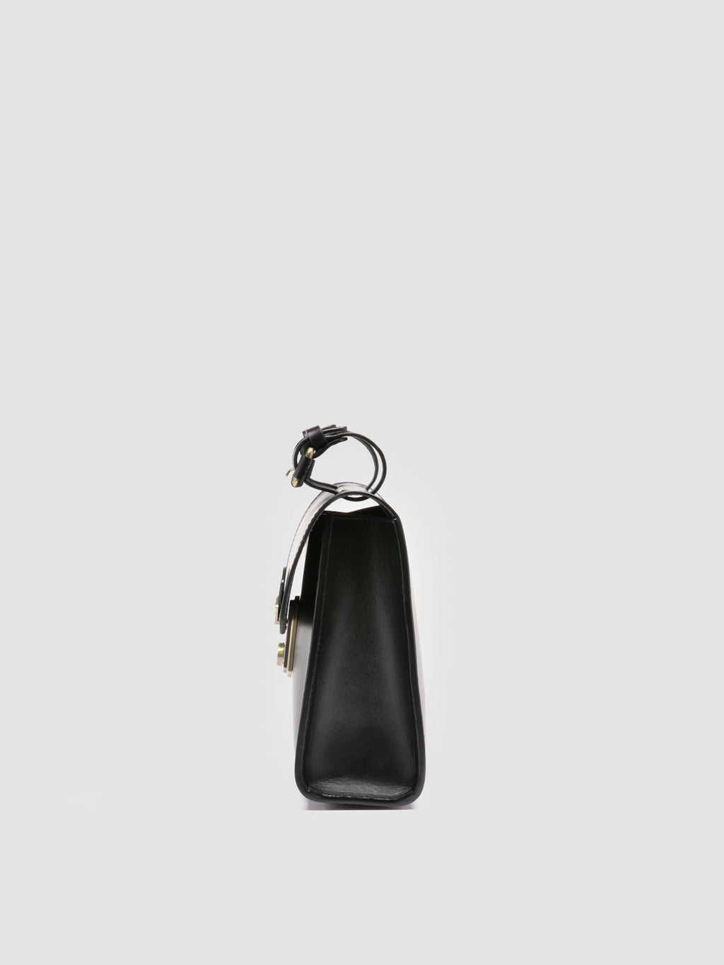 OC BIKE 001 - Schwarze Fahrradtasche aus Leder - image 5,side view
