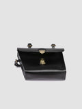 OC BIKE 001 - Schwarze Fahrradtasche aus Leder - thumb image 6,side view