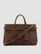 BOSTONIAN 001 - Braune Wochenendtasche aus Wildleder