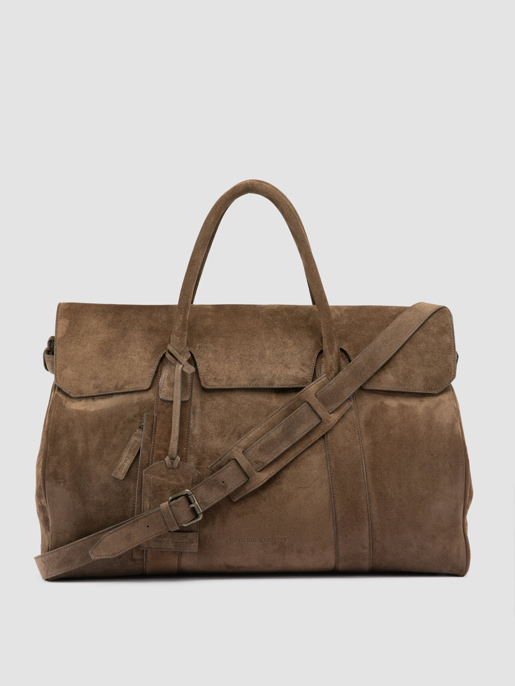 BOSTONIAN 001 - Brown Suede Travel Bag - image 1,side view