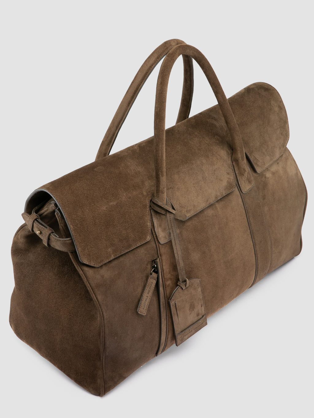 BOSTONIAN 001 - Brown Suede Travel Bag - image 2,side view