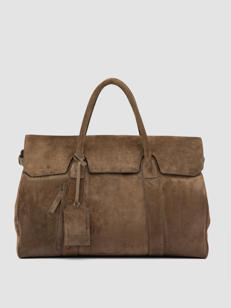 BOSTONIAN 001 - Brown Suede Travel Bag