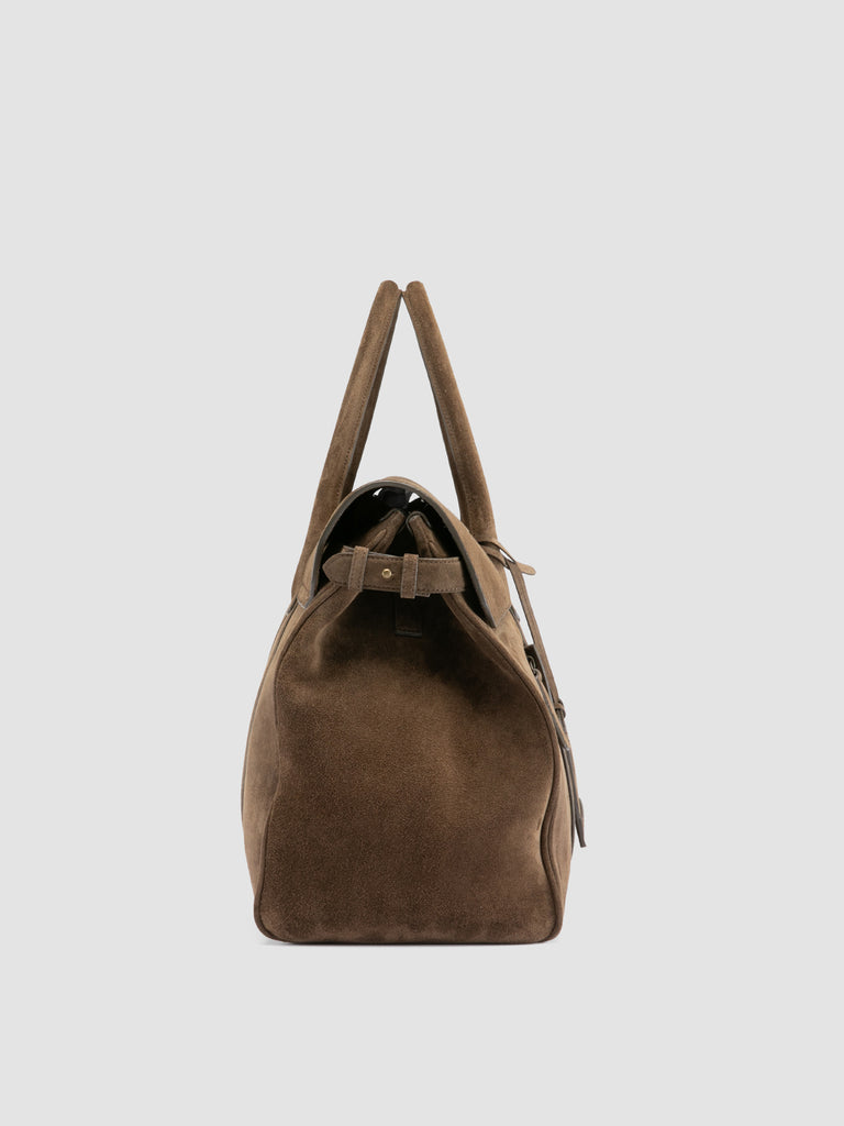 BOSTONIAN 001 - Brown Suede Travel Bag