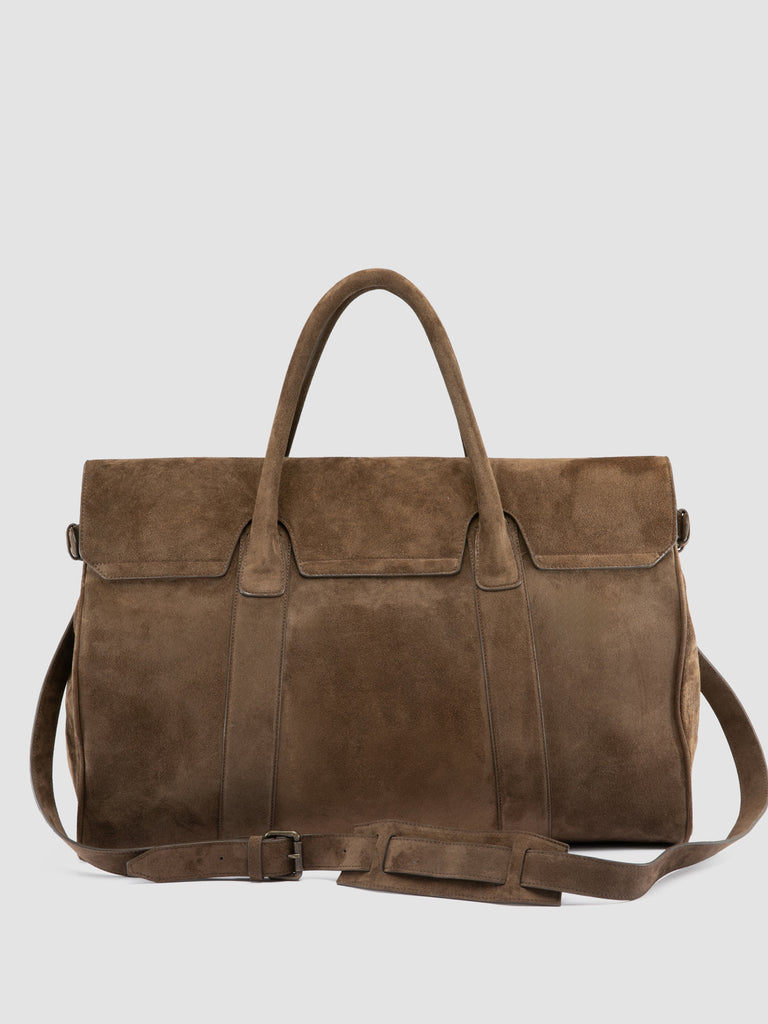 BOSTONIAN 001 - Brown Suede Travel Bag