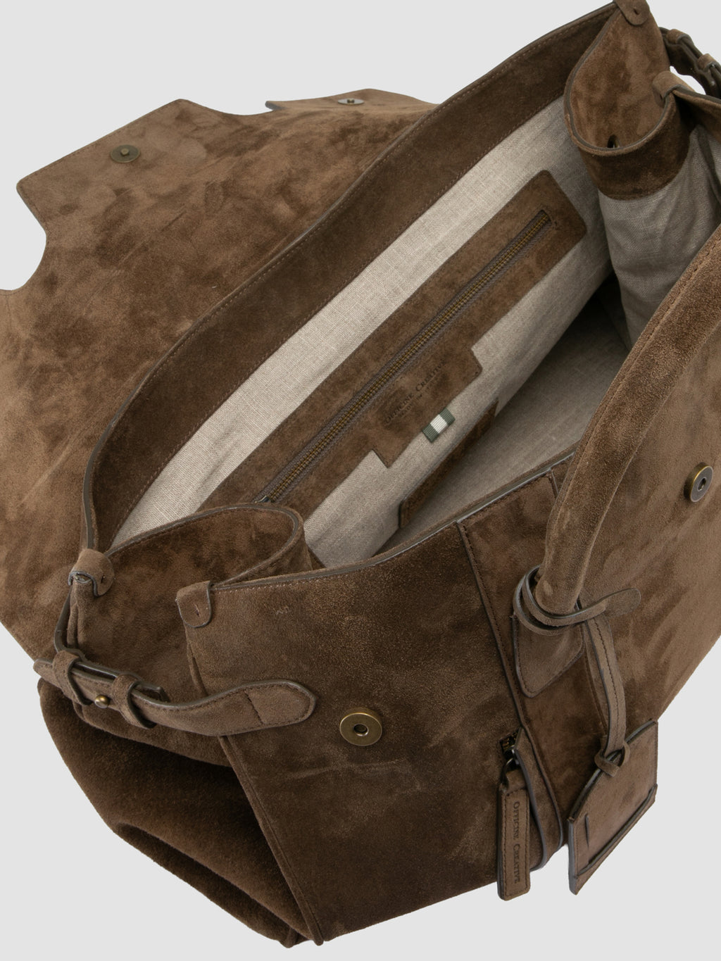 BOSTONIAN 001 - Brown Suede Travel Bag - image 7,side view