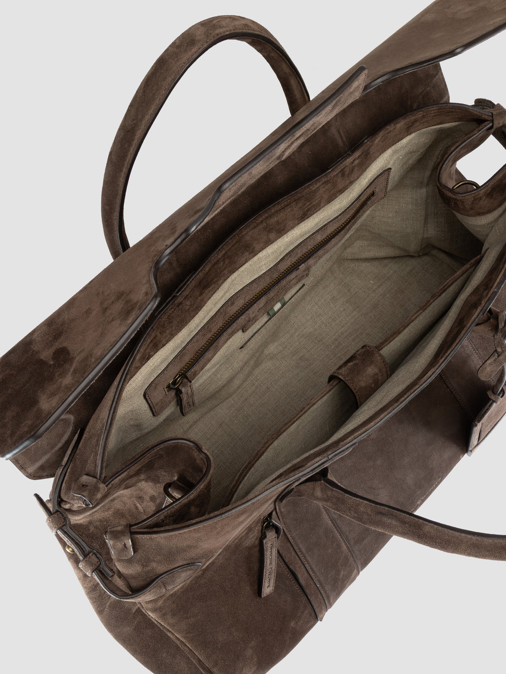 BOSTONIAN 001 - Brown Suede Weekender - image 7,side view