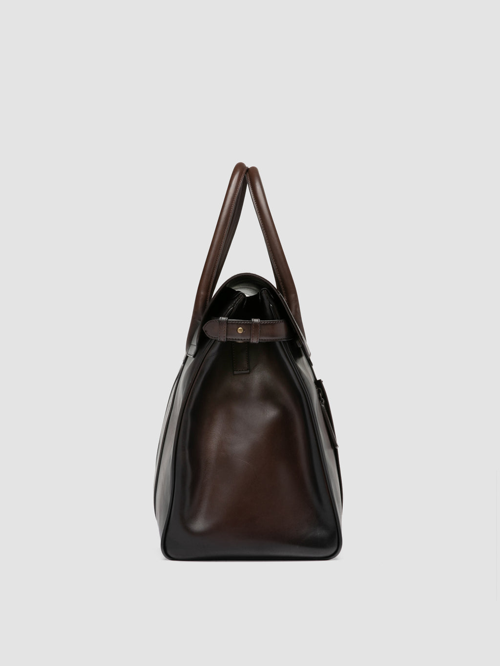 BOSTONIAN 001 - Braune Reisetasche aus Leder - image 4,side view