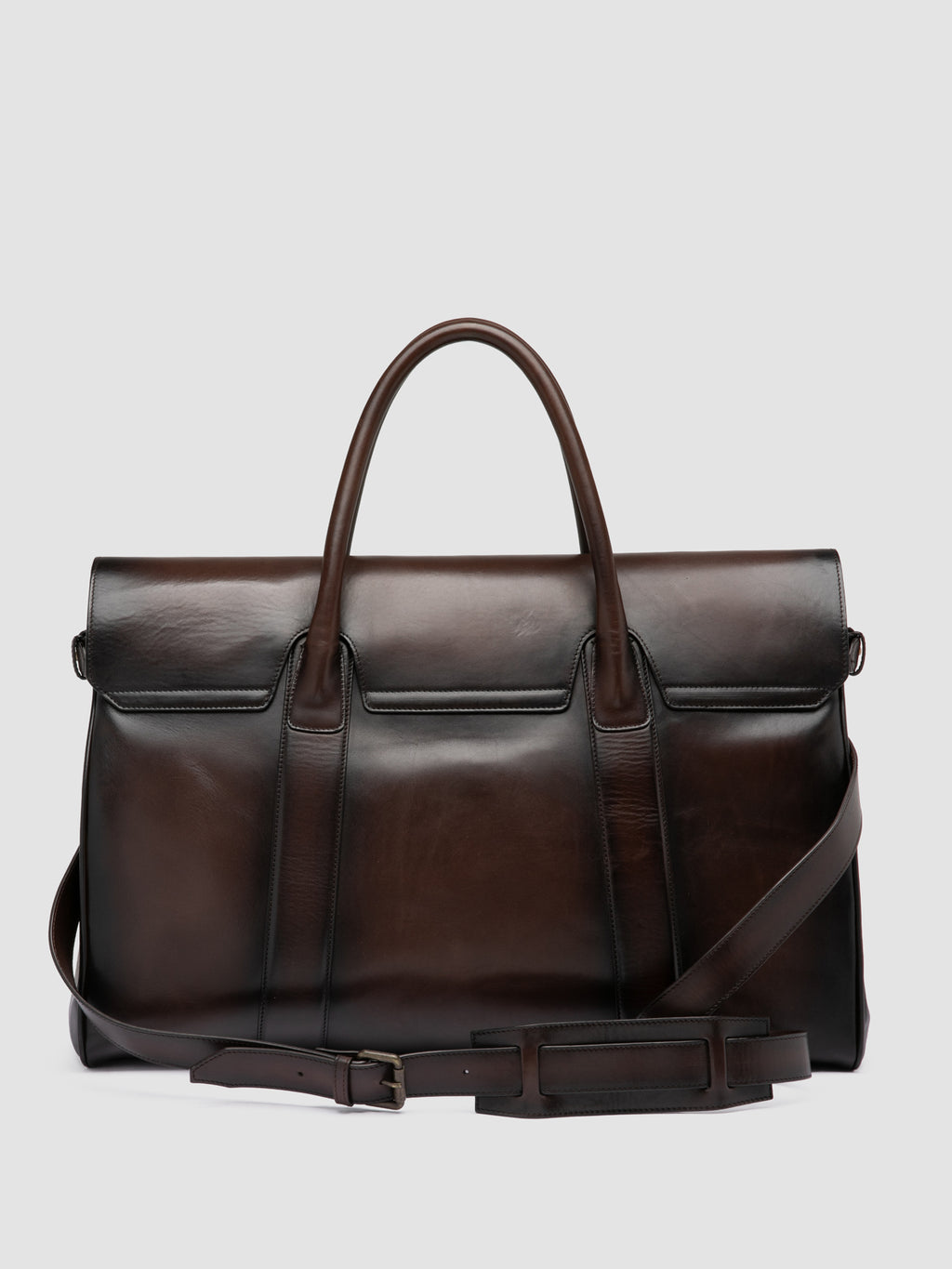 BOSTONIAN 001 - Braune Reisetasche aus Leder - image 5,side view