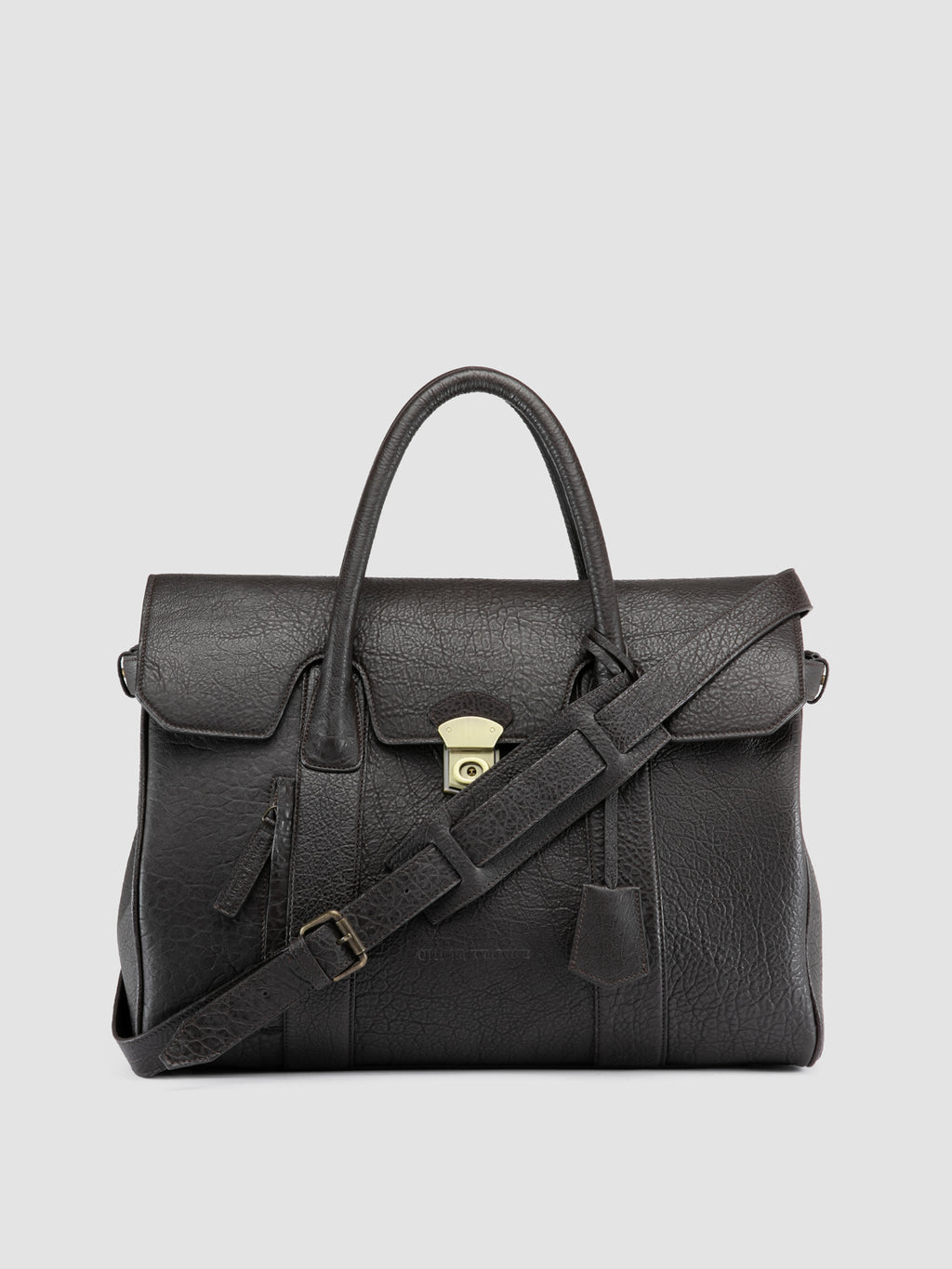 BOSTONIAN 002 - Brown Leather Briefcase - image 1,side view