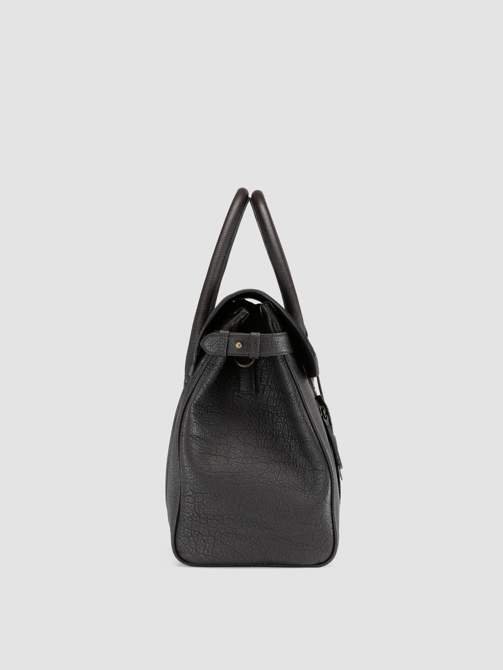 BOSTONIAN 002 - Brown Leather Briefcase - image 4,side view