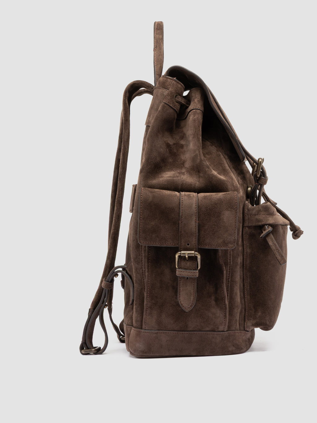 BOSTONIAN 003 - Brown Suede Backpack - image 3,side view