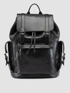 BOSTONIAN 003 - Schwarzer Lederrucksack