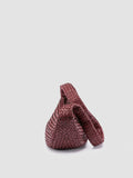 OC CLASS 068 - Burgundy Woven Leather Crossbody Bag - thumb image 5,side view