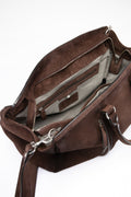 QUENTIN 009 - Brown Suede Bag - thumb image 6,side view