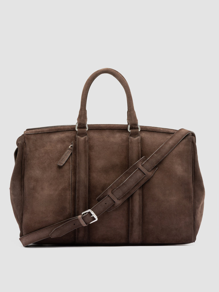 QUENTIN 009 - Taupe Suede Bag