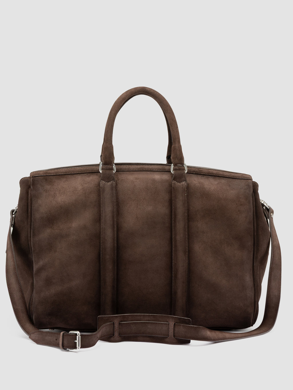 QUENTIN 009 - Taupe Suede Bag - image 5,side view