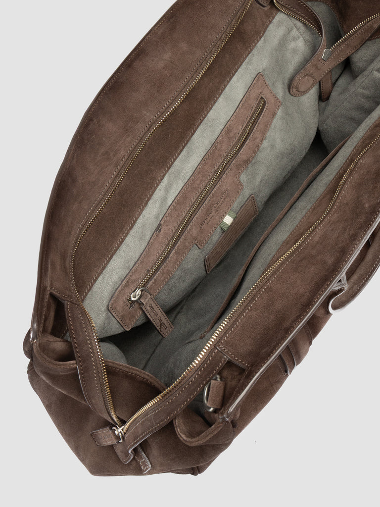 QUENTIN 009 - Taupe Suede Bag
