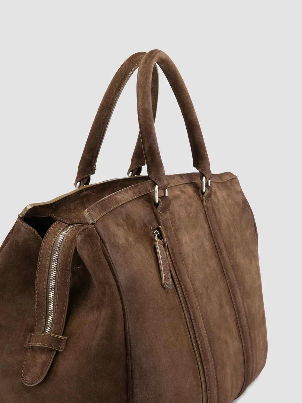 QUENTIN 009 - Brown Suede Bag - image 2,side view