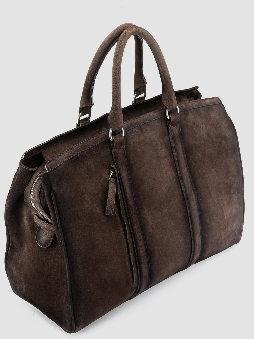 QUENTIN 009 - Brown Suede Bag - image 2,side view