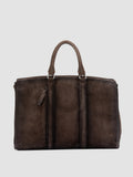 QUENTIN 009 - Brown Suede Bag - thumb image 3,side view