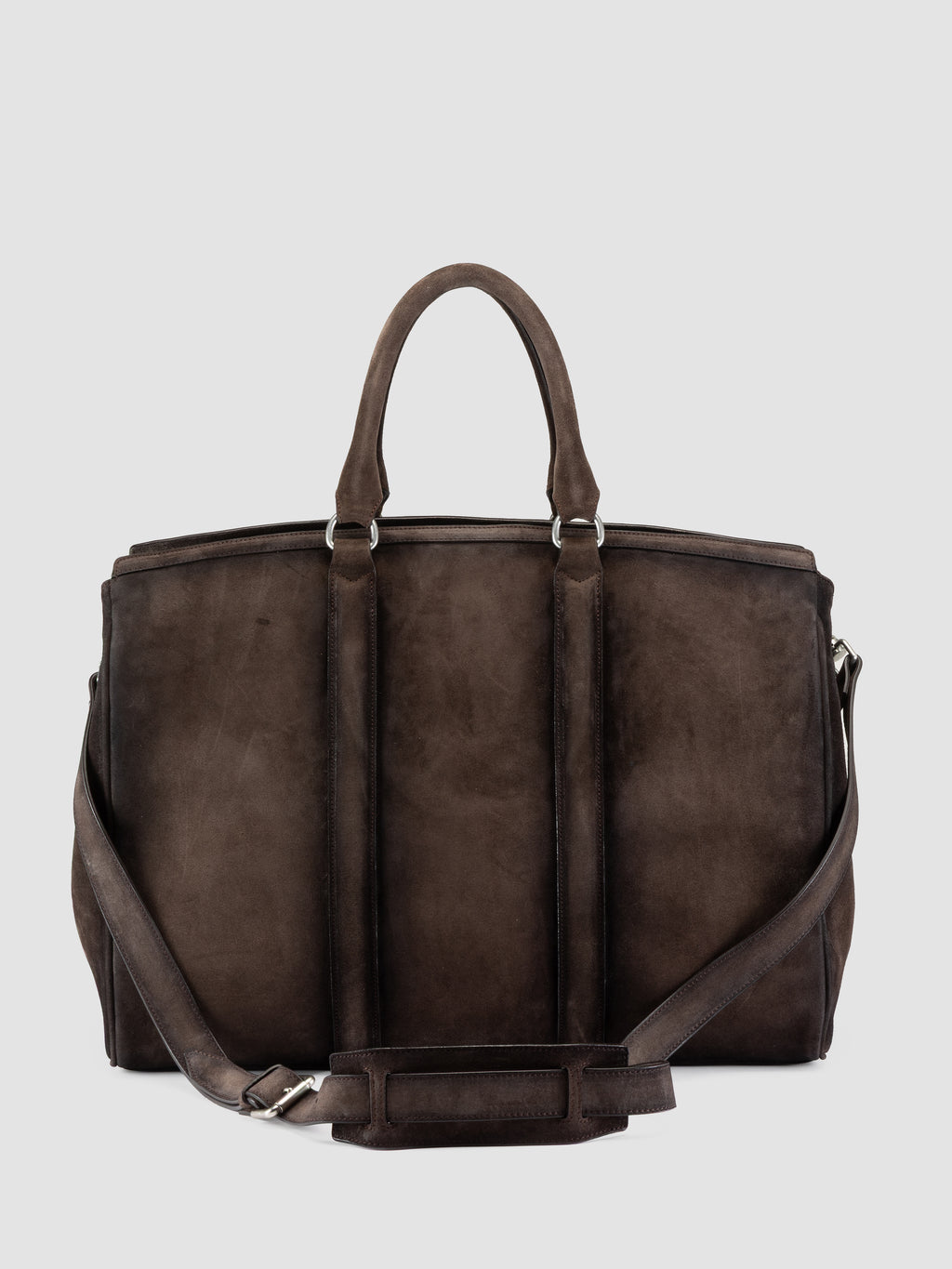 QUENTIN 009 - Brown Suede Bag - image 5,side view