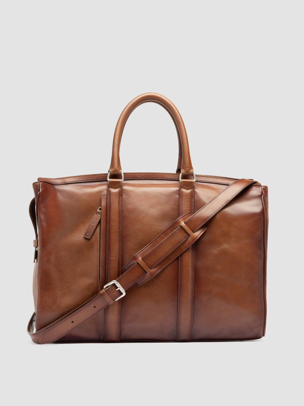 QUENTIN 009 - Brown Leather Bag - image 1,side view