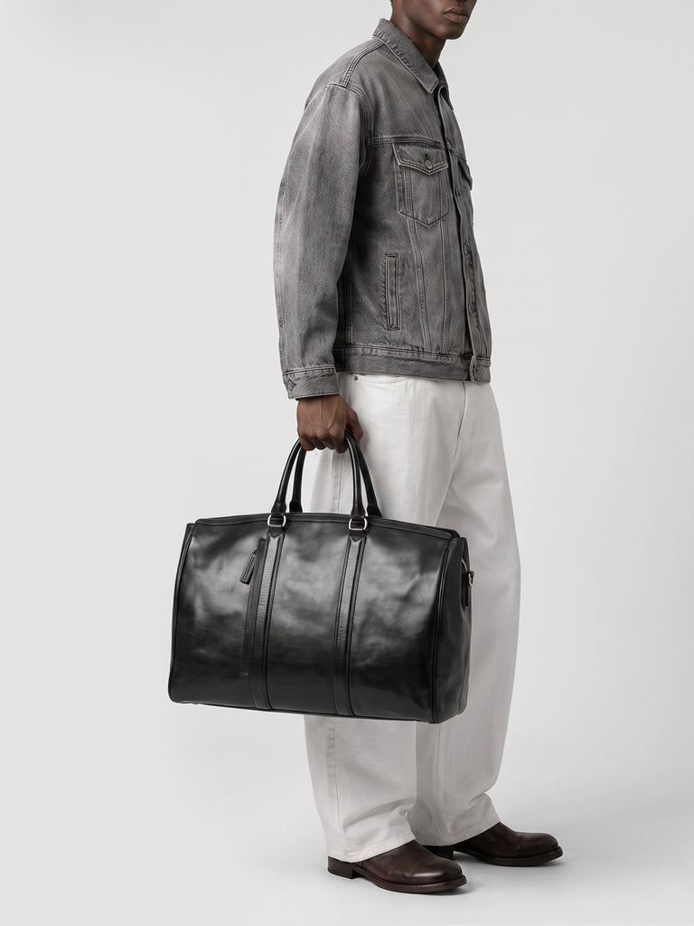 QUENTIN 009 - Schwarze Ledertasche-hover