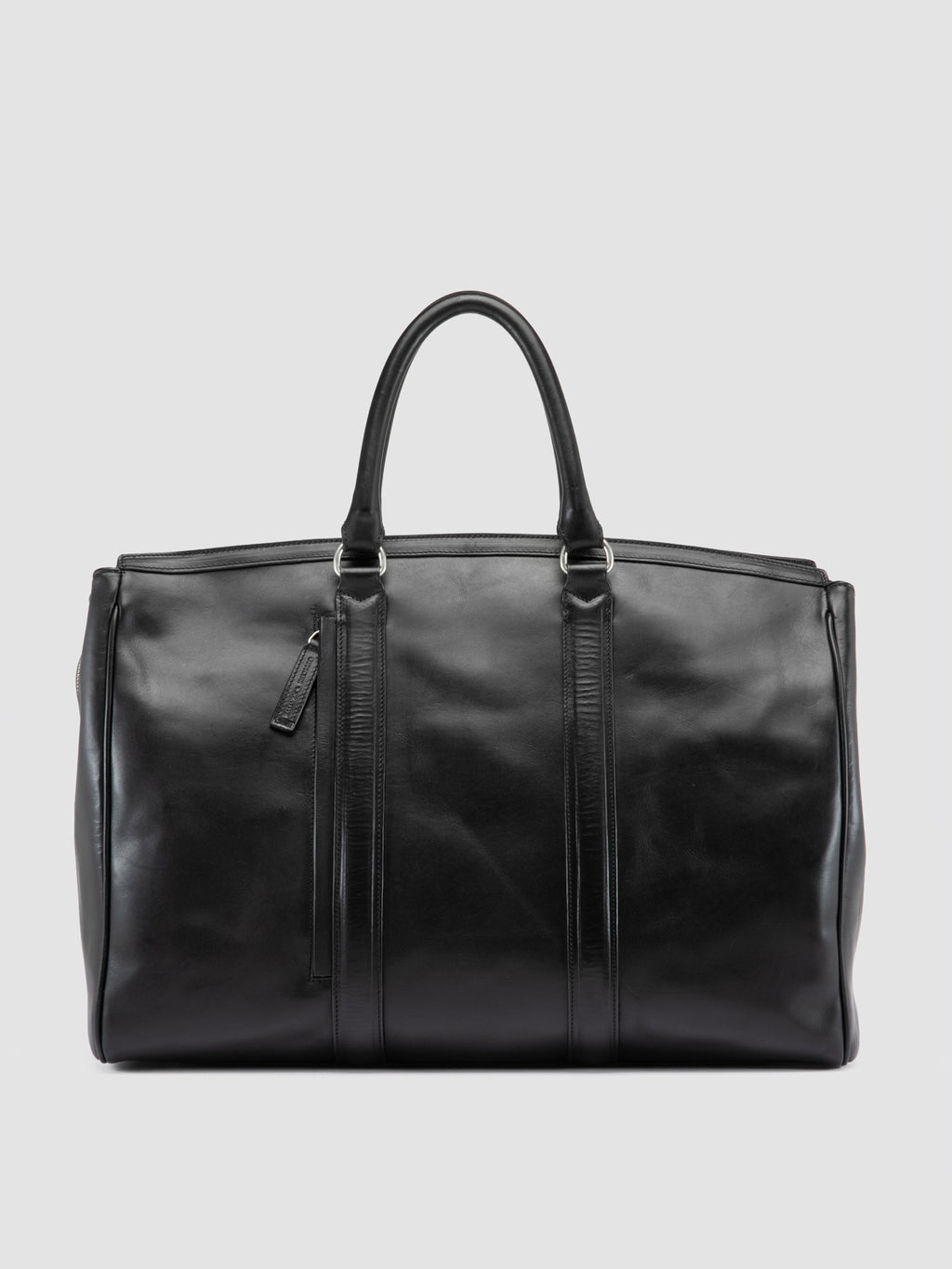 QUENTIN 009 - Black Leather Bag - image 3,side view