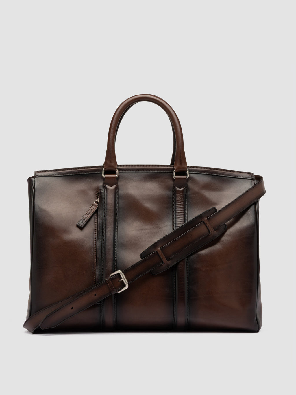 QUENTIN 009 - Brown Leather Bag - image 1,side view