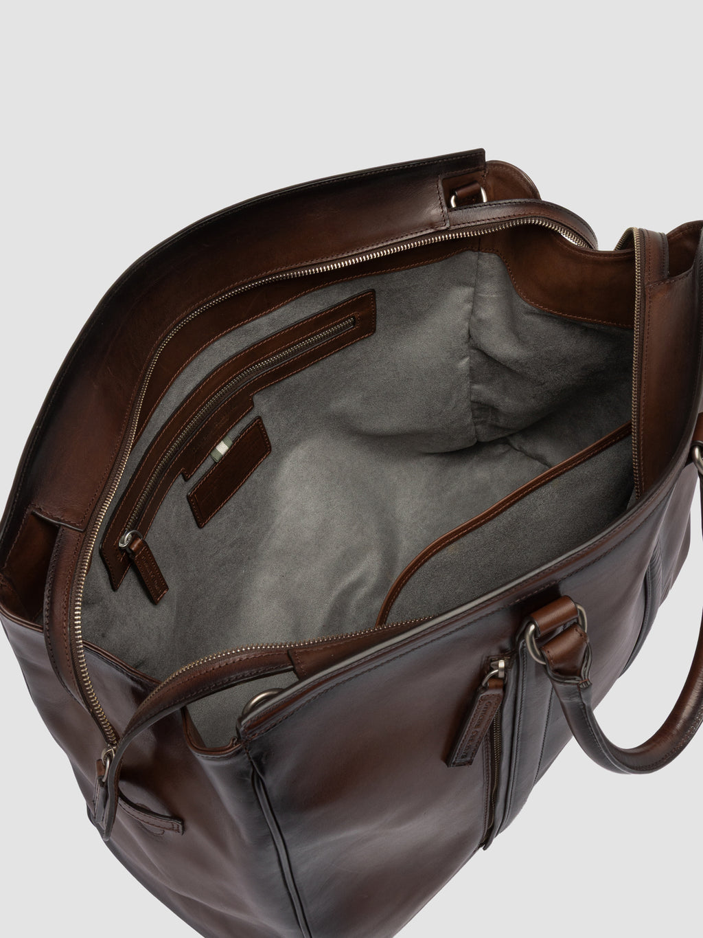QUENTIN 009 - Brown Leather Bag - image 7,side view