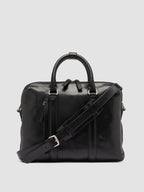 QUENTIN 019 - Black Leather Briefcase