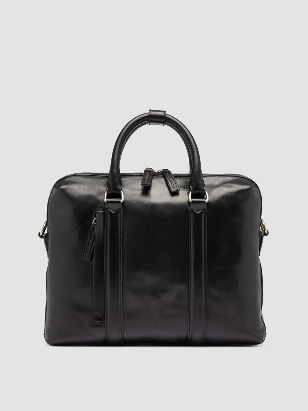 QUENTIN 019 - Black Leather Briefcase
