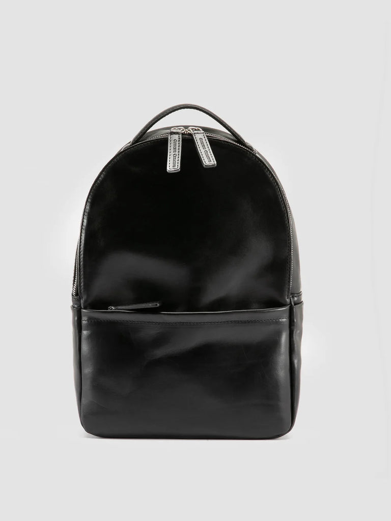 QUENTIN 020 - Black Leather Backpack