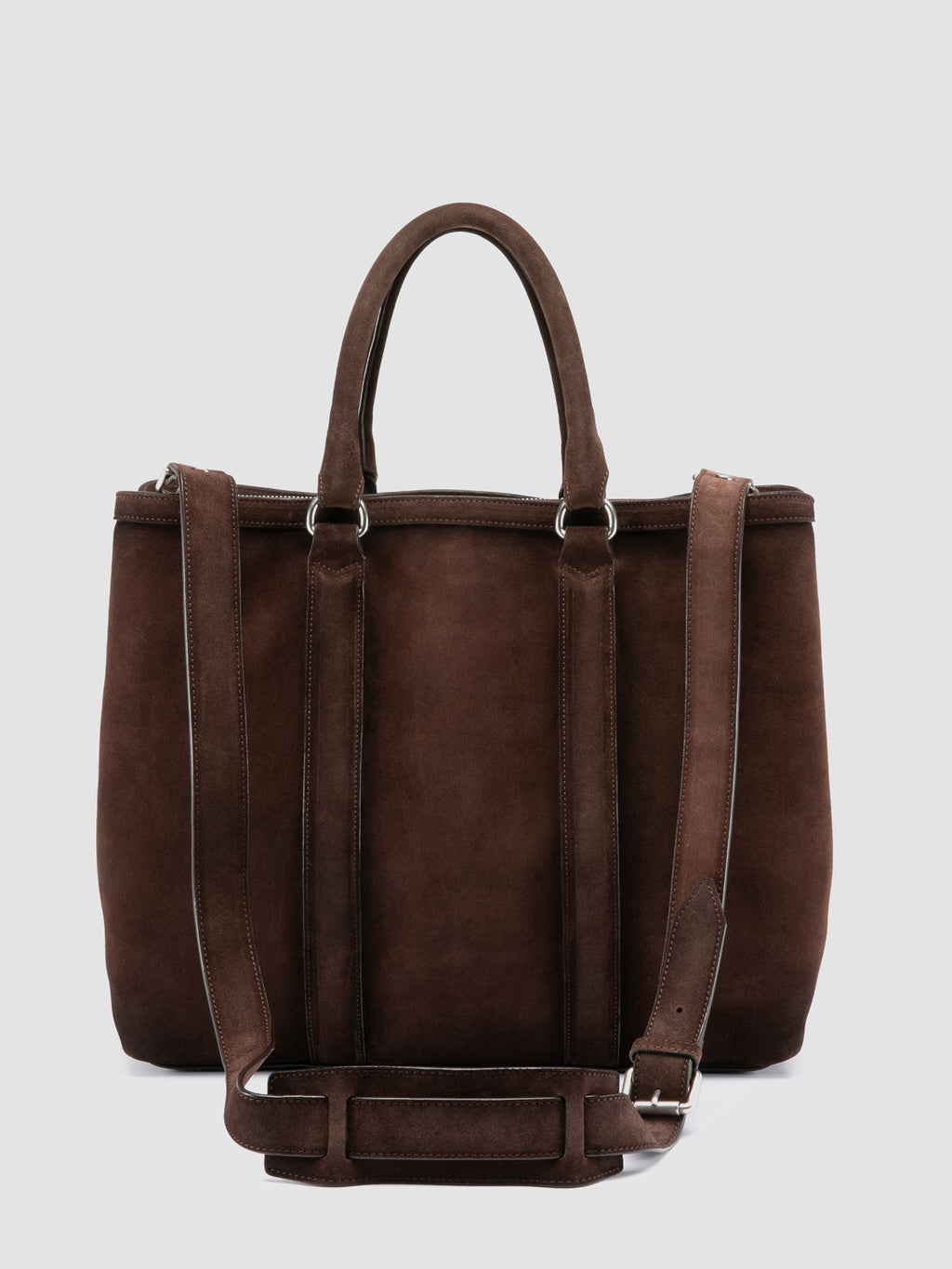 QUENTIN 021 - Brown Suede Briefcase