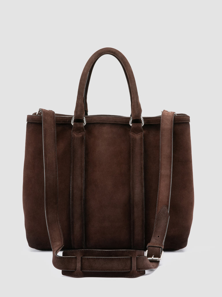 QUENTIN 021 - Brown Suede Briefcase