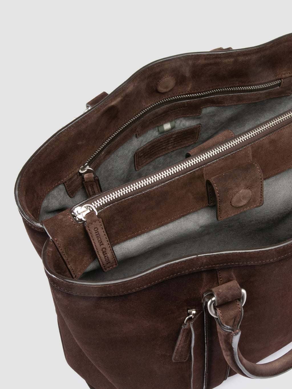 QUENTIN 021 - Brown Suede Briefcase
