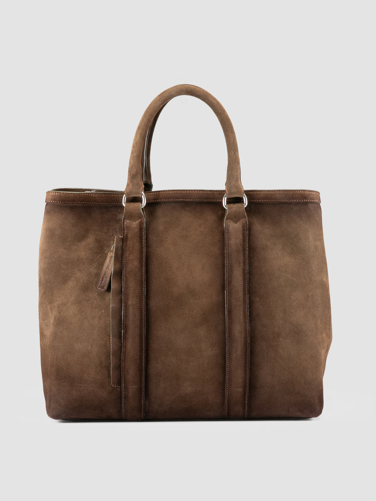 QUENTIN 021 - Brown Suede Briefcase