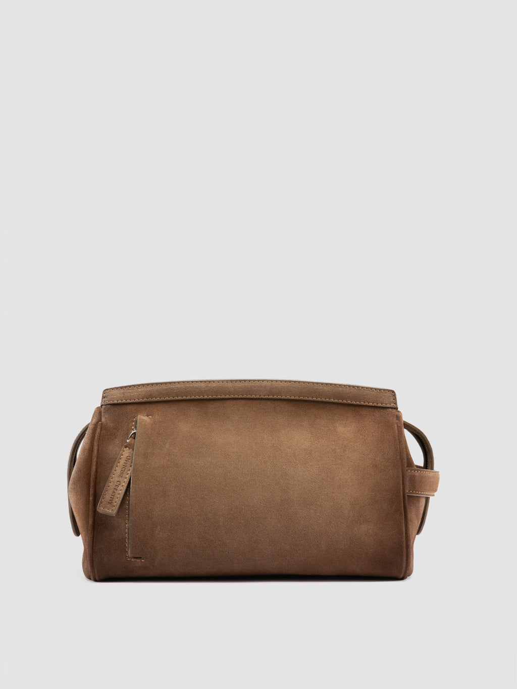 QUENTIN 022 - Taupe Suede Pouch - image 1,side view