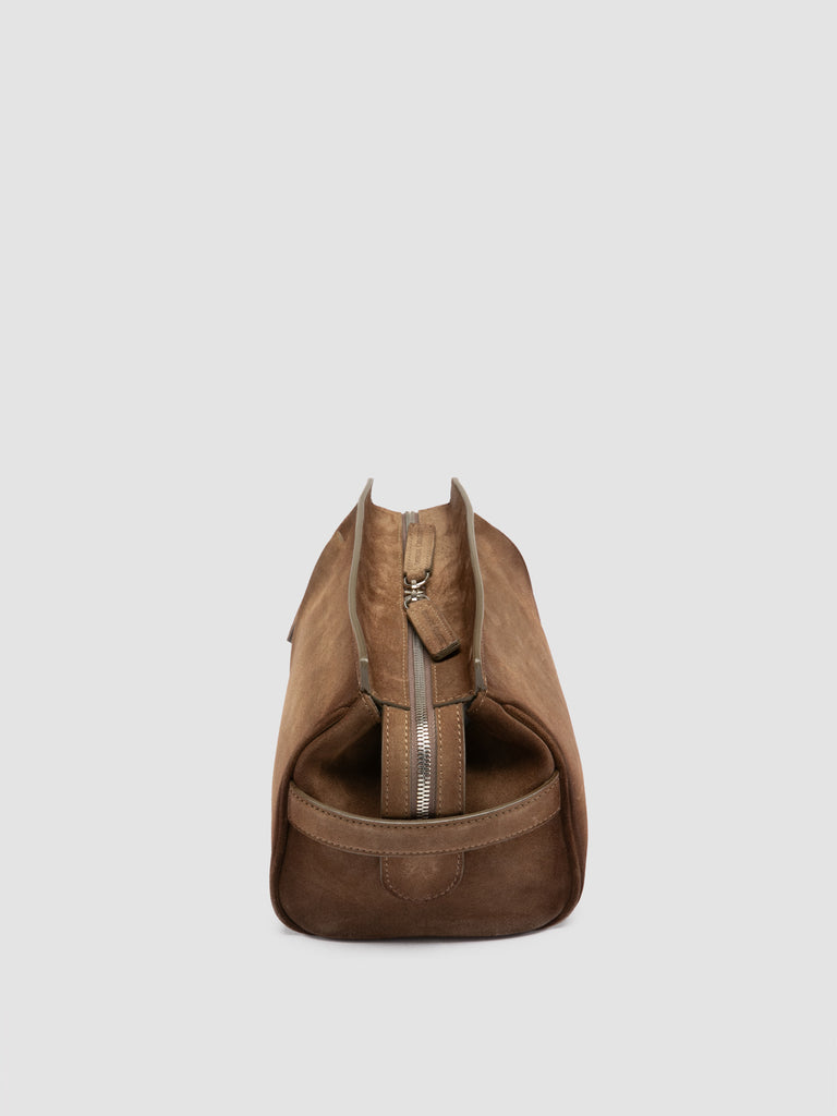QUENTIN 022 - Taupe Suede Pouch