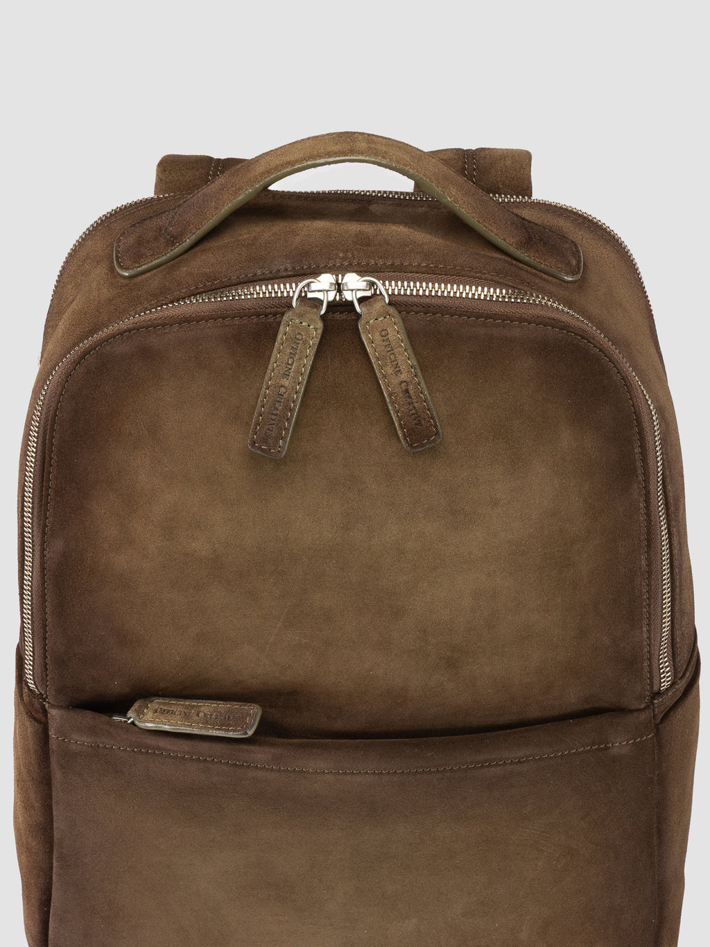 QUENTIN 023 - Taupe Suede Backpack - image 2,side view
