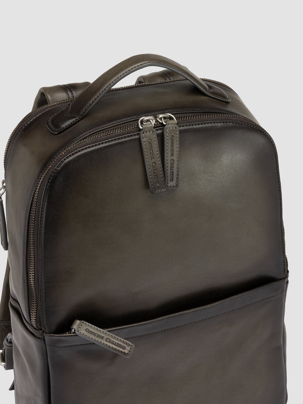 QUENTIN 023 - Grey Suede Backpack - image 2,side view