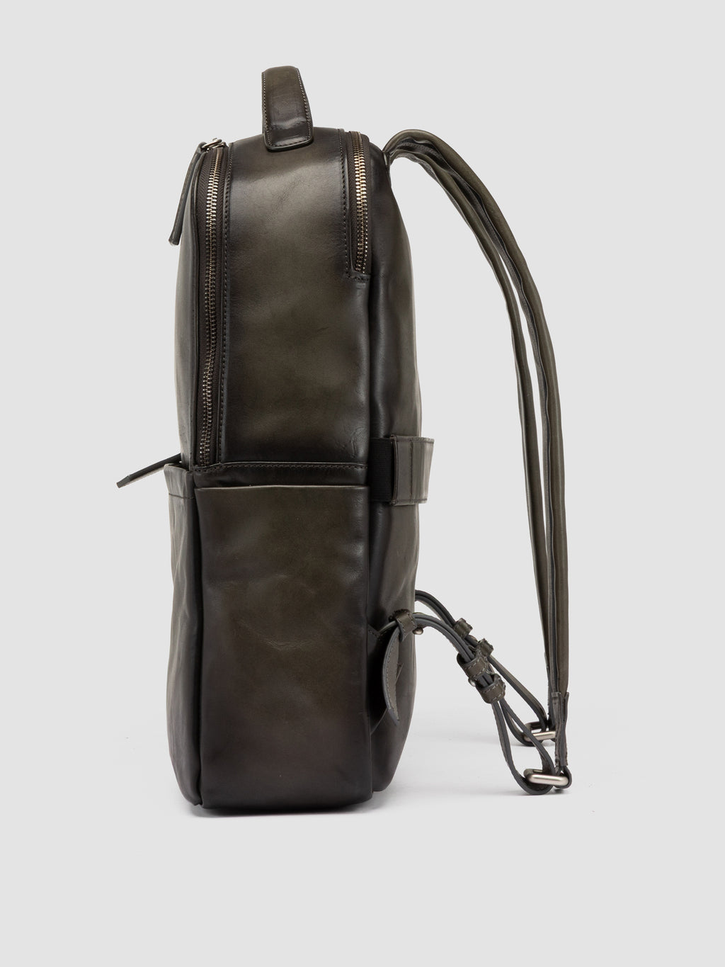 QUENTIN 023 - Grey Suede Backpack - image 5,side view