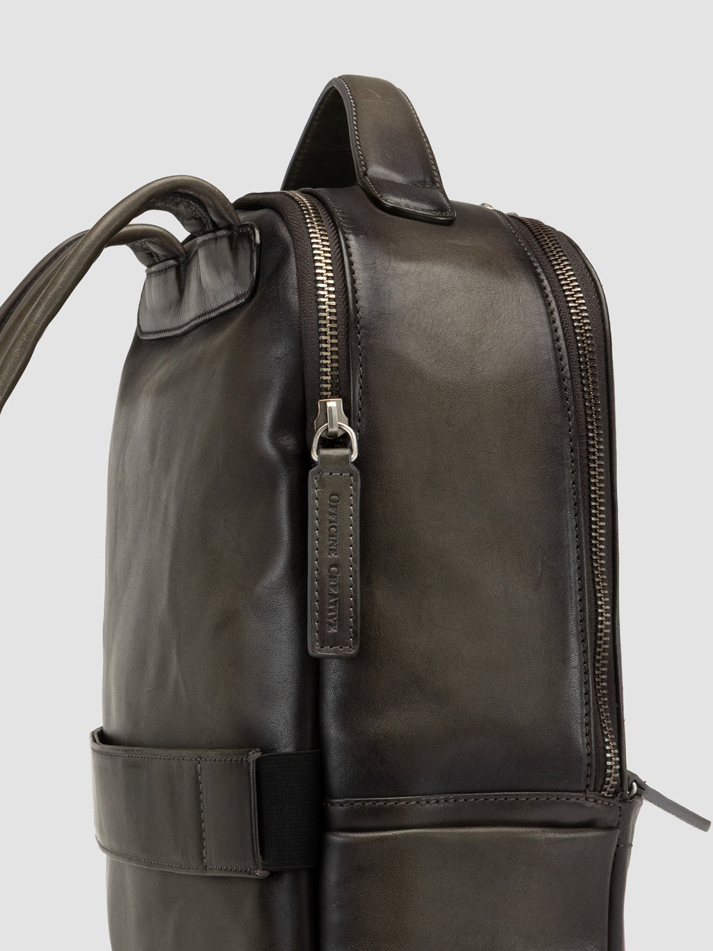 QUENTIN 023 - Grey Suede Backpack - image 6,side view