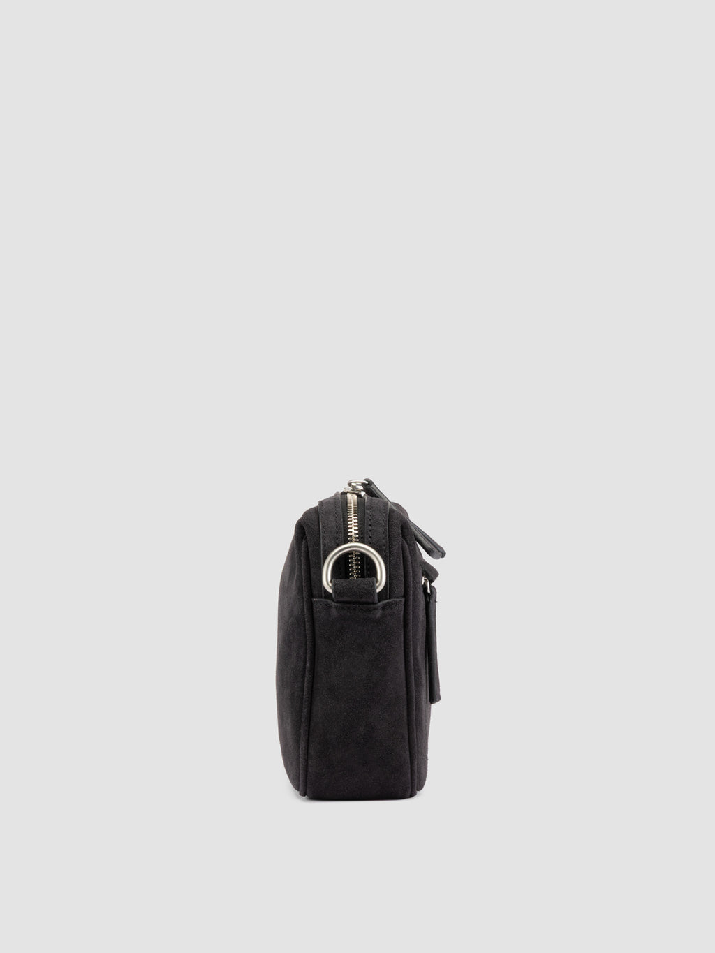 QUENTIN 025 - Black Suede Pounch Bags - image 4,side view